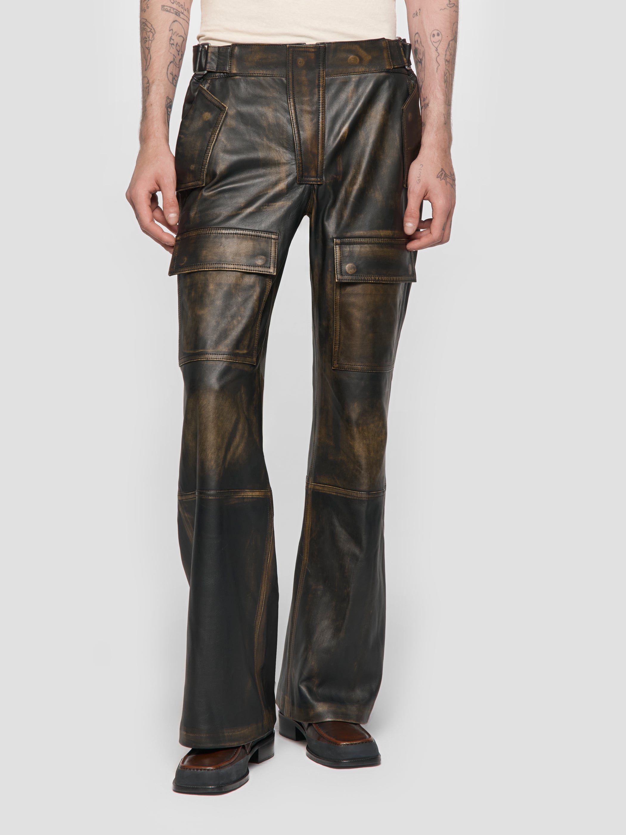 Vintage Leather Moto Pants