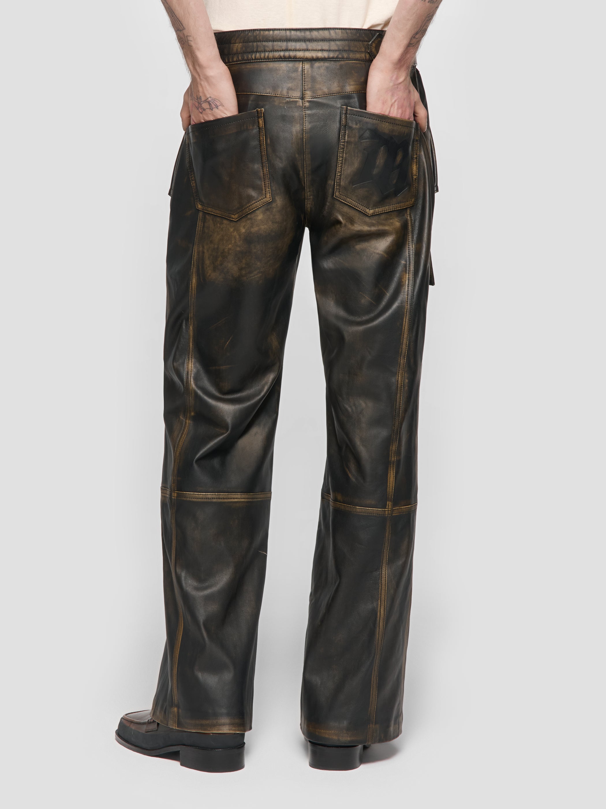 Vintage Leather Moto Pants