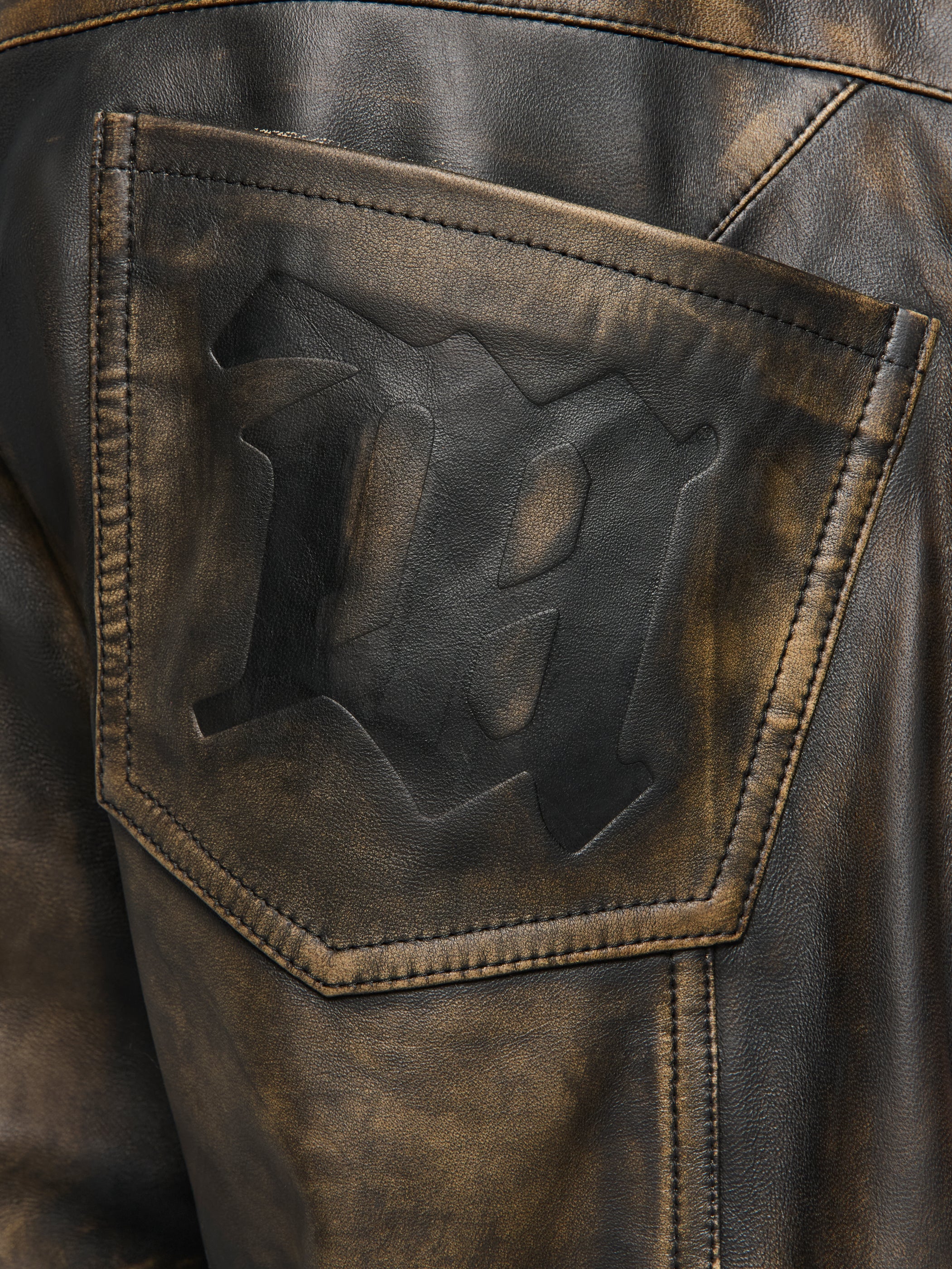 Vintage Leather Moto Pants