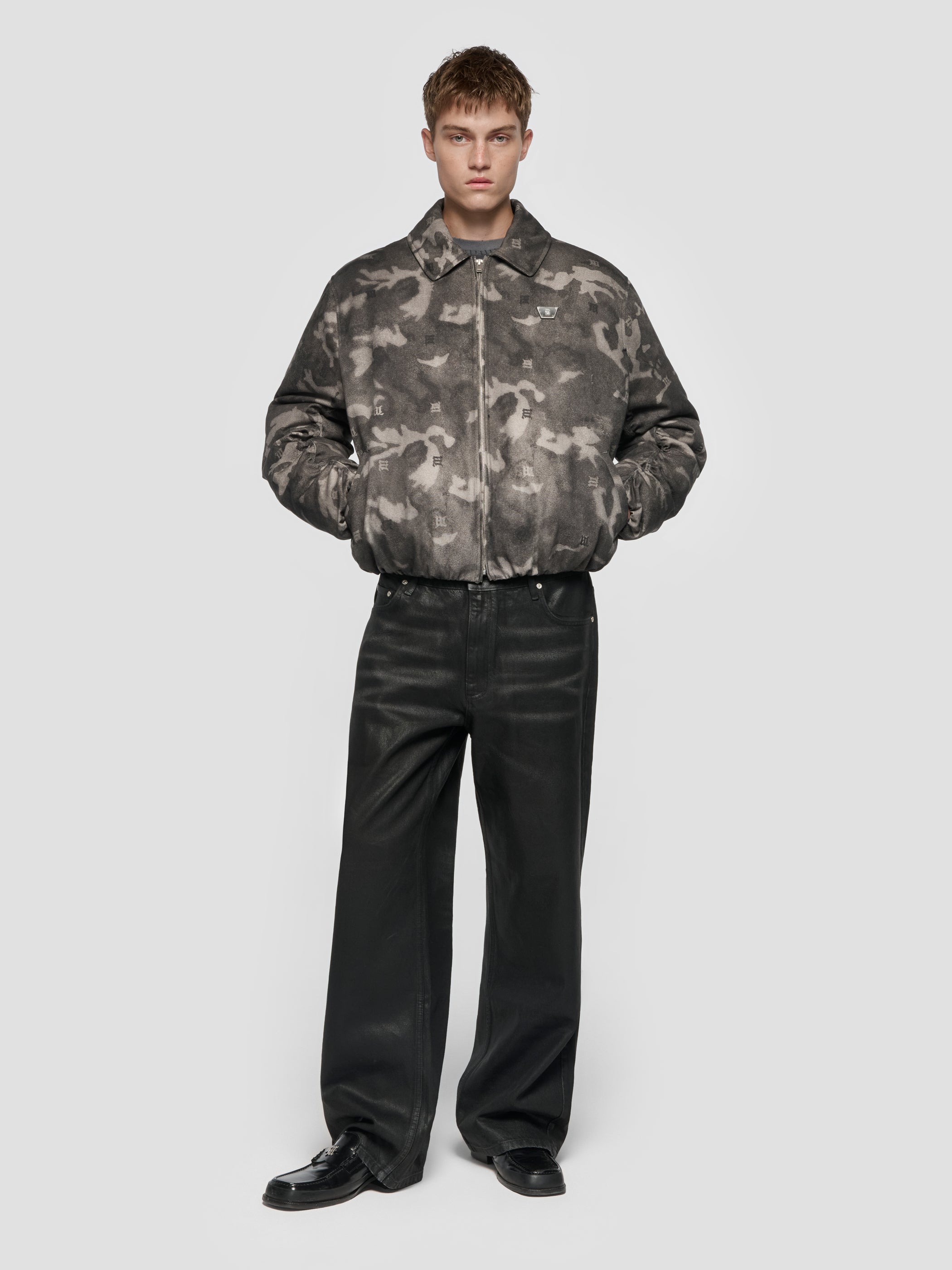 Camo Puffer Bomber Jacket