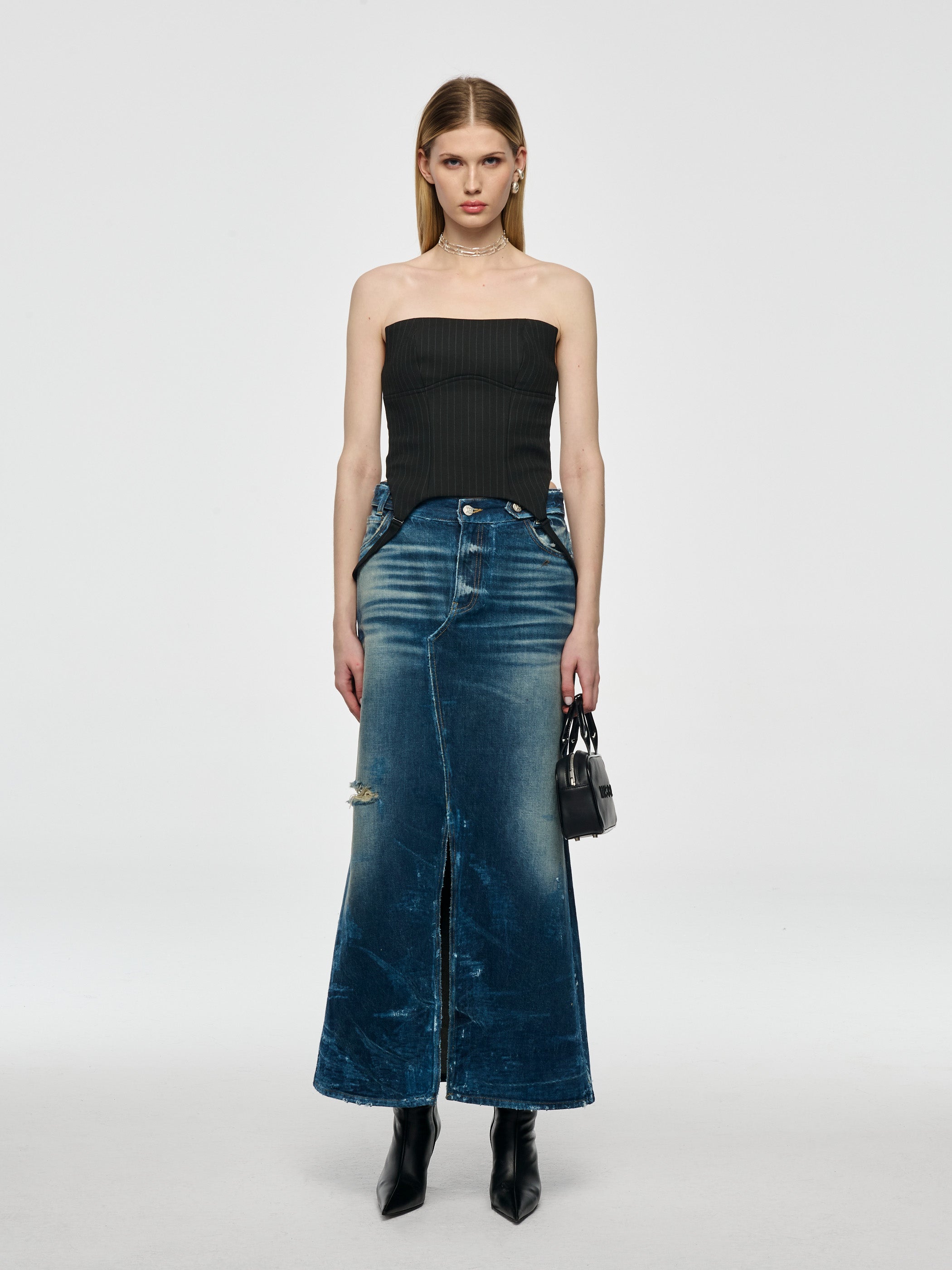 Pinstripe Corset Top