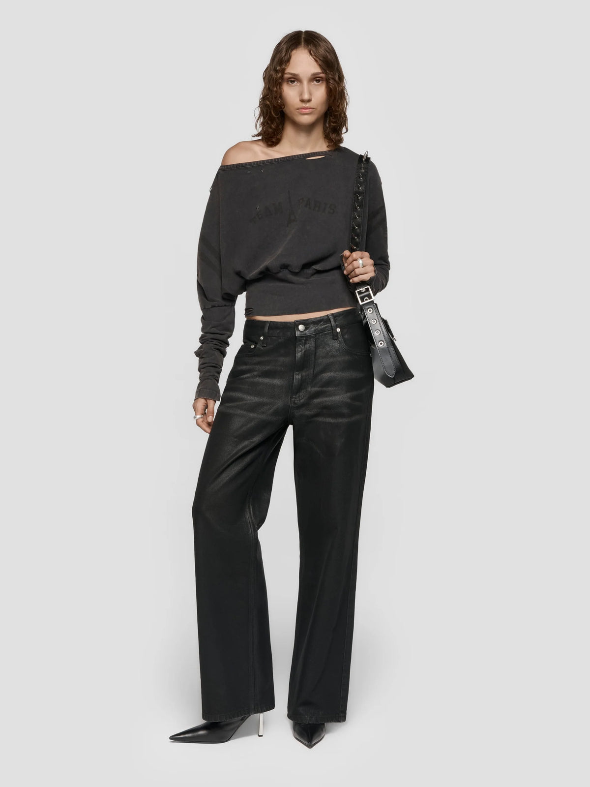 パンツ archive Pledge Black Coated Skinny Jeans パンツ archive