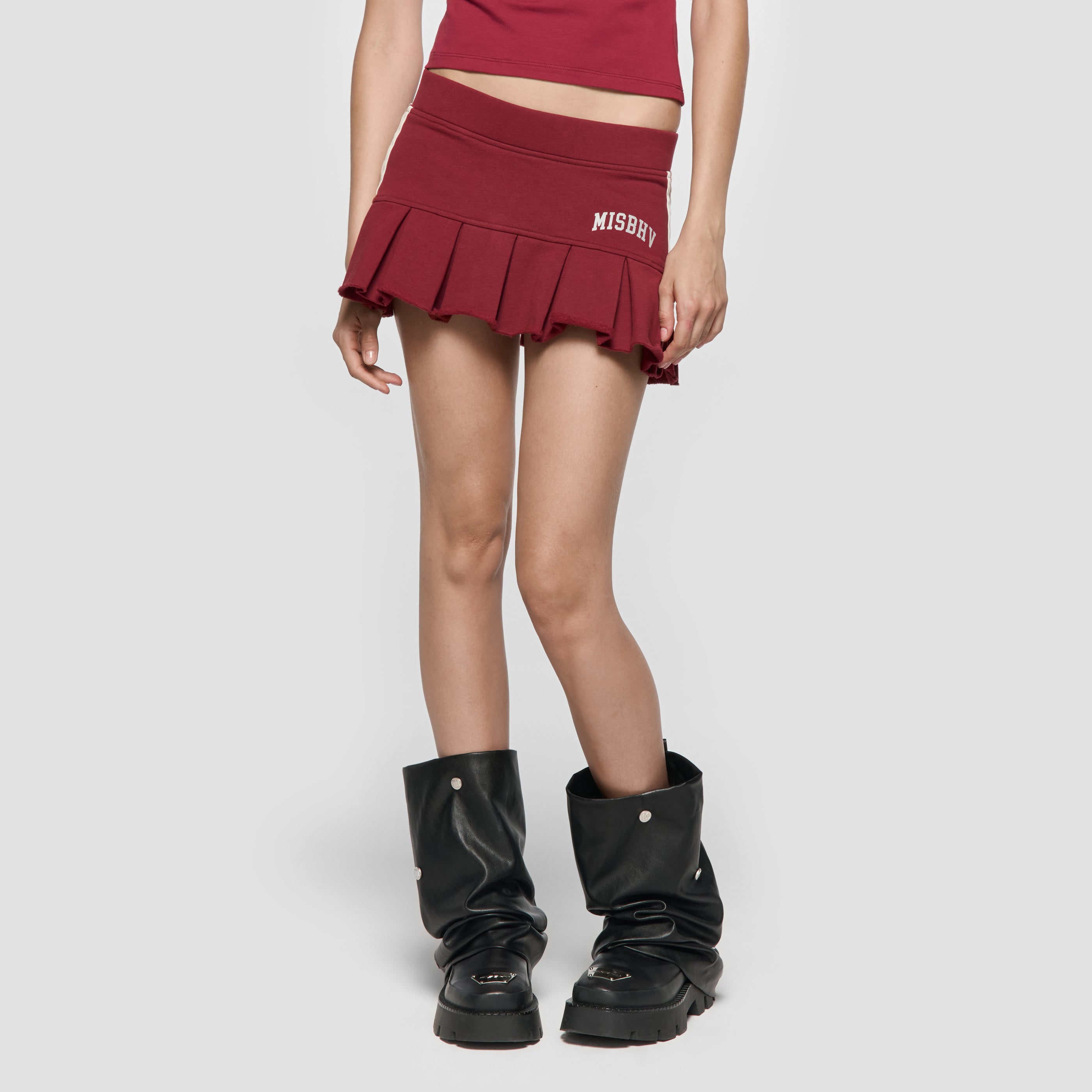 Varsity Pleated Mini Skirt