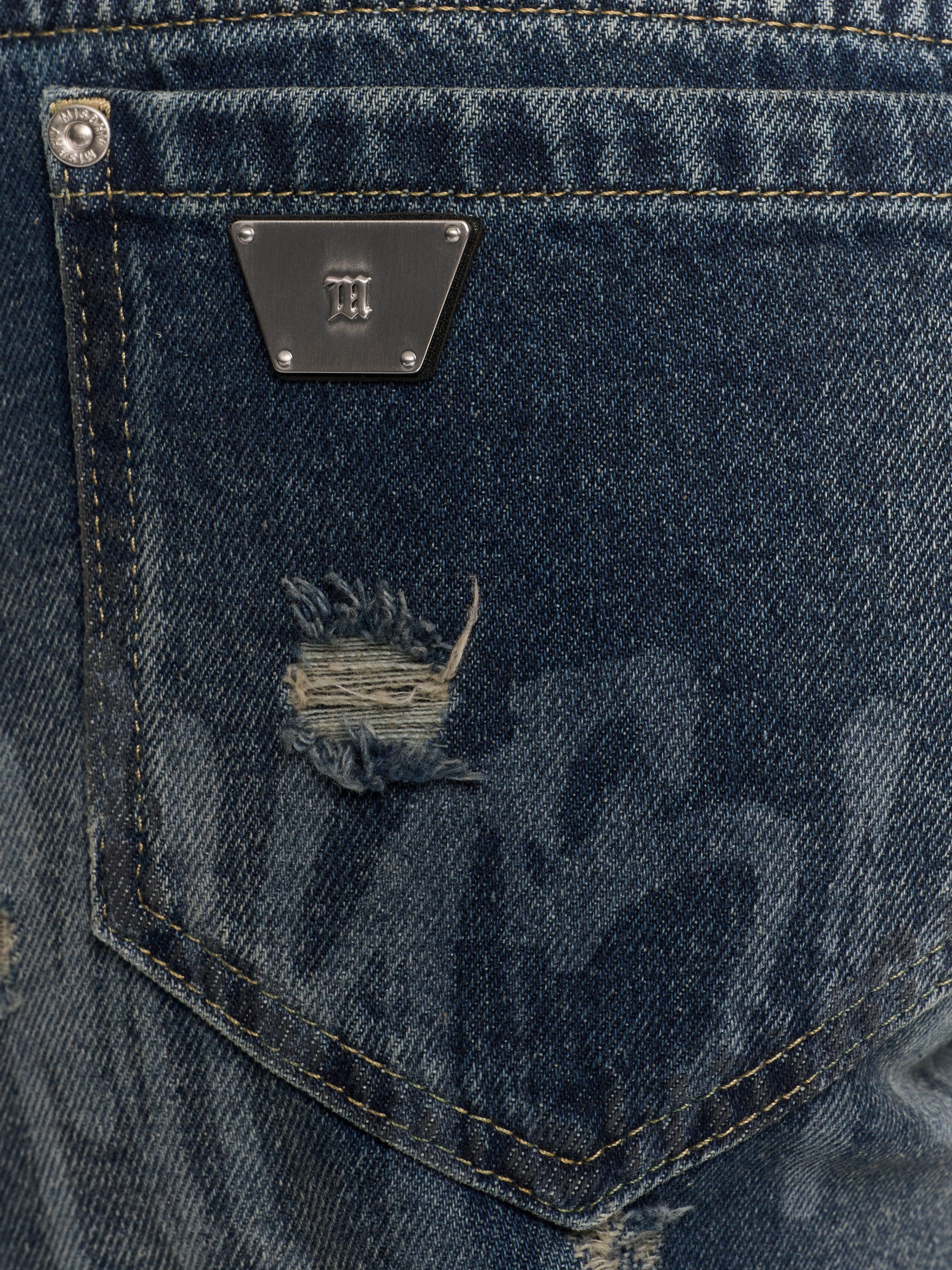 Laser Tagged Denim Trousers