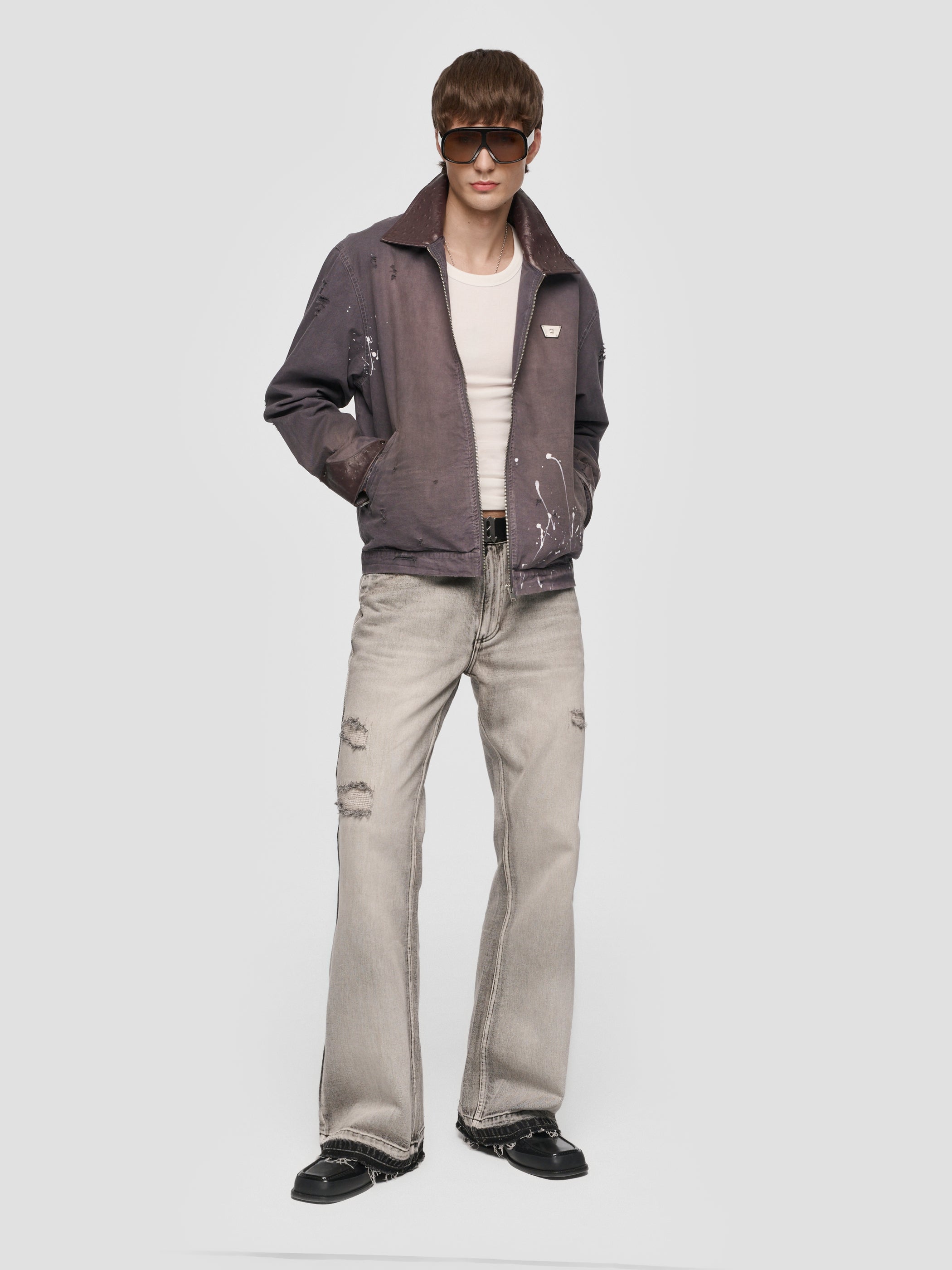 1997 Paint Splatter Canvas Work Jacket