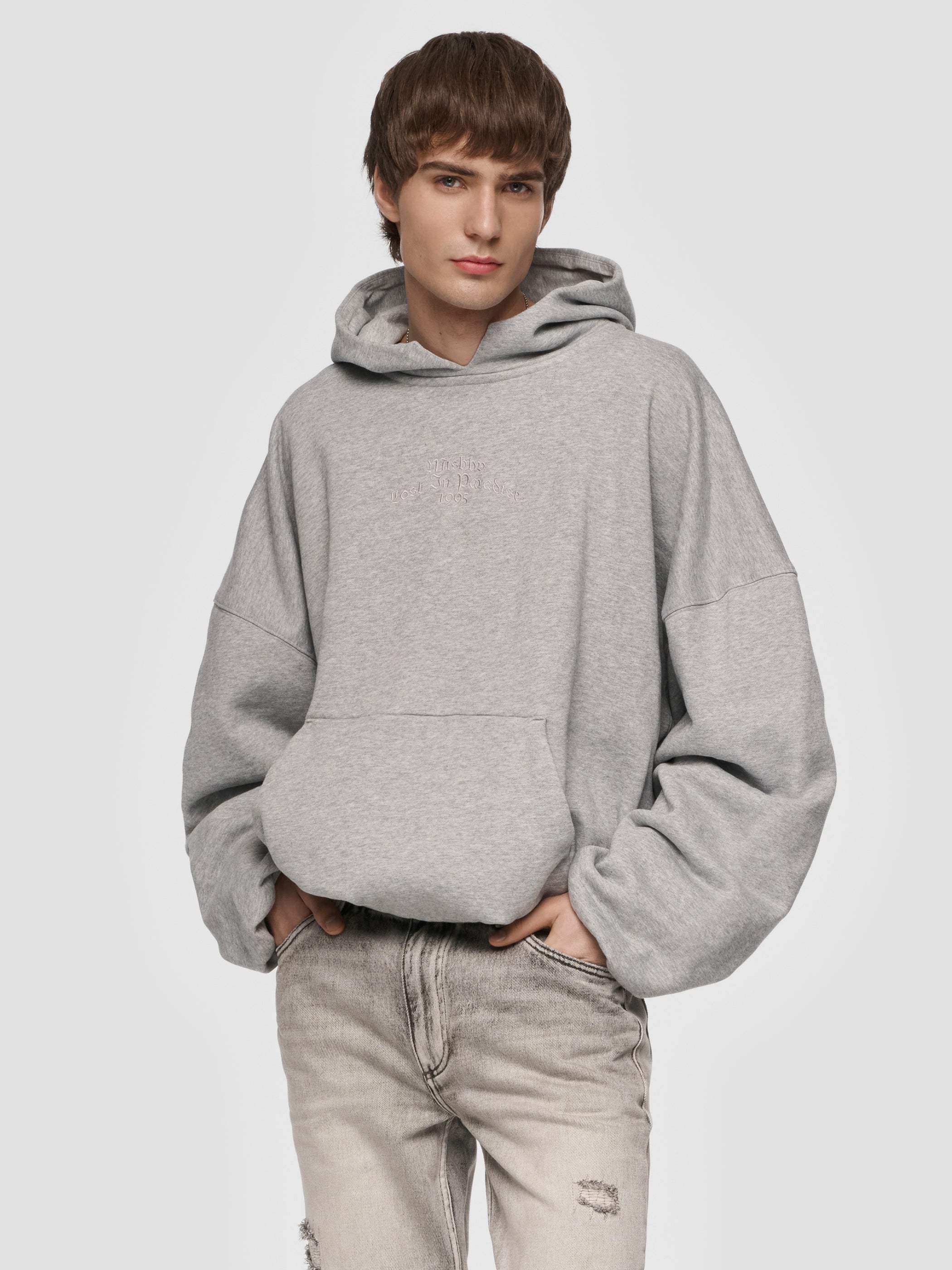 Inflated Heather Grey Hoodie