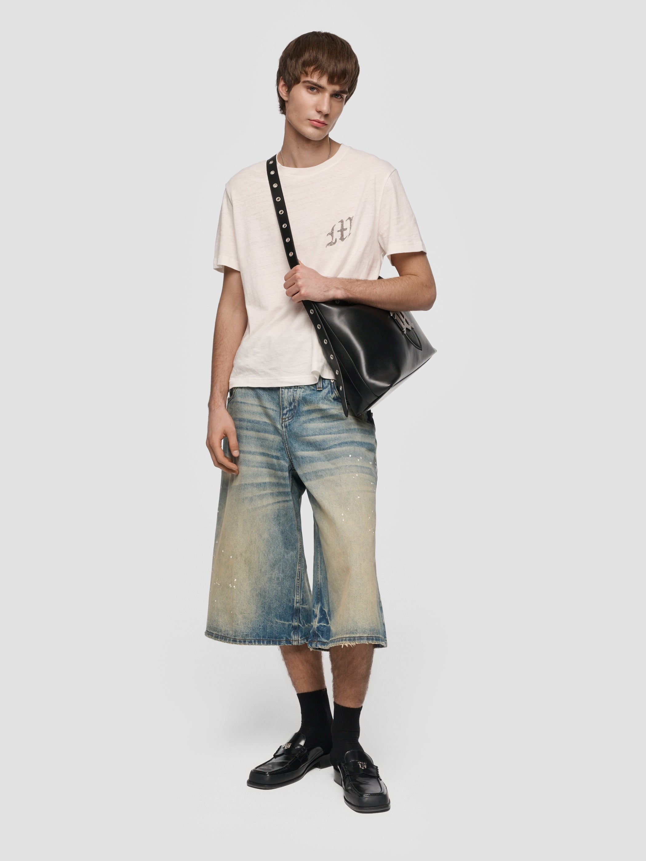 2In1 Denim Dirt Baggy Shorts