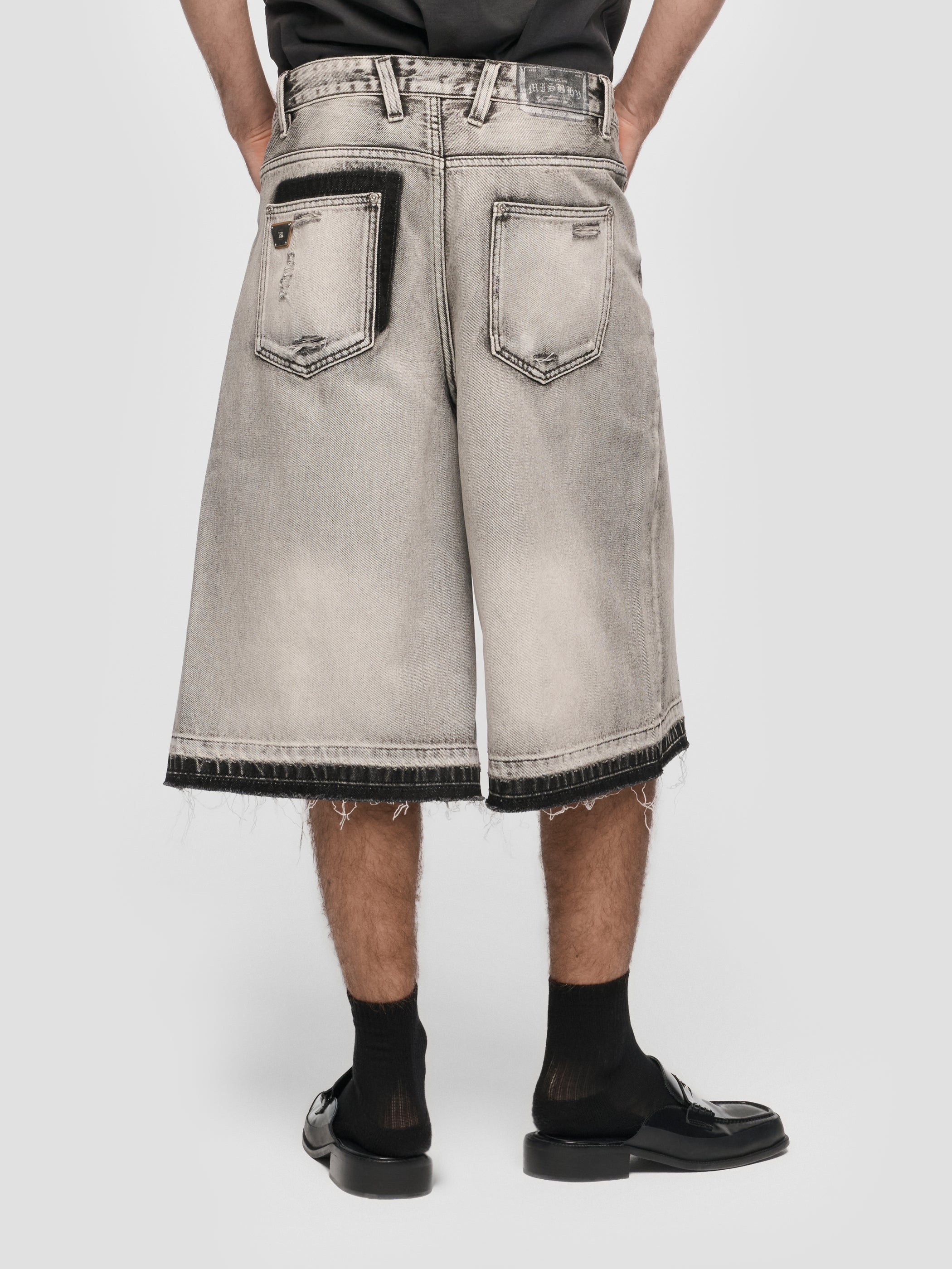 Charcoal Denim Shorts