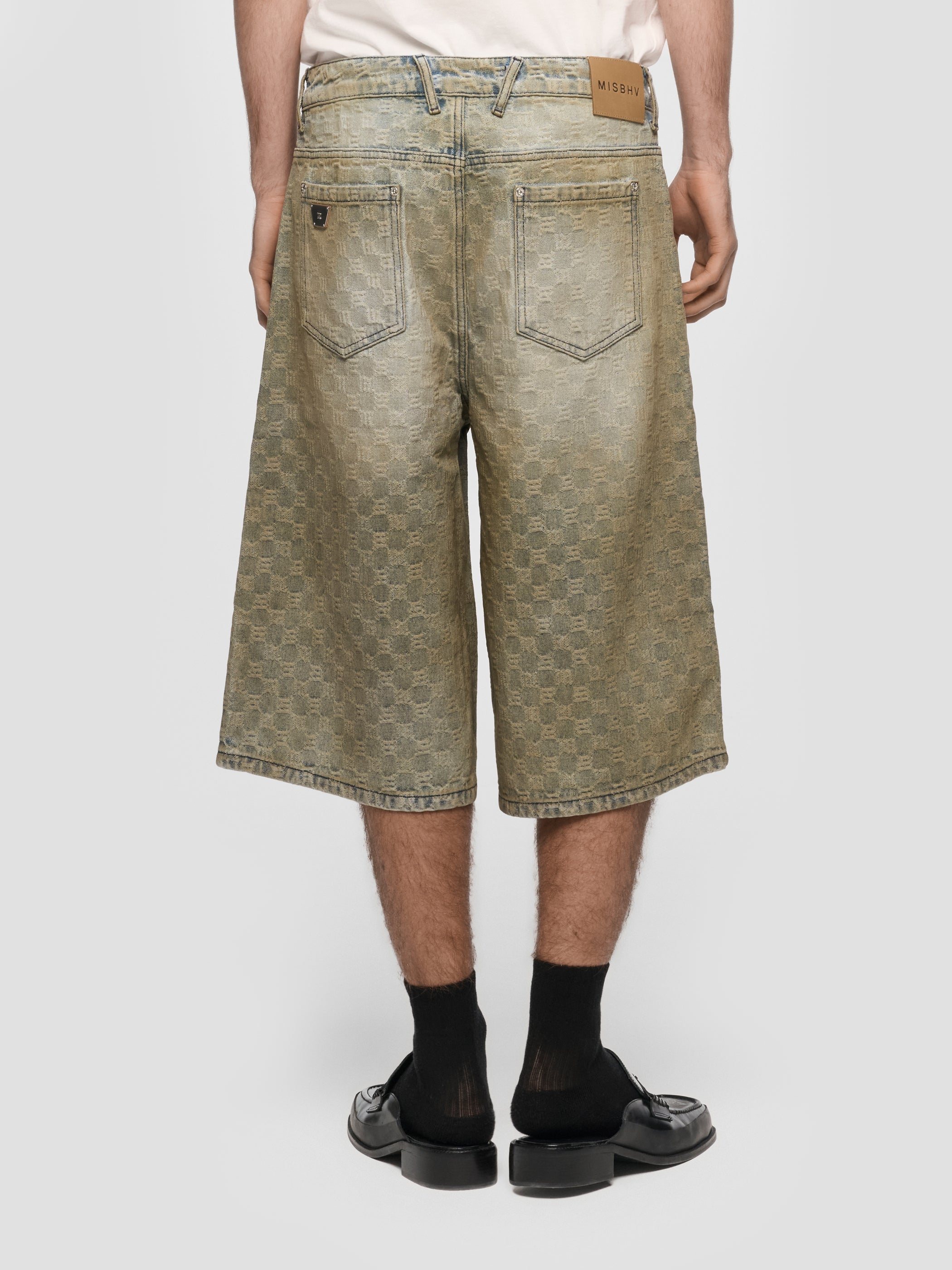 Monogram Ocean Washed Denim Shorts