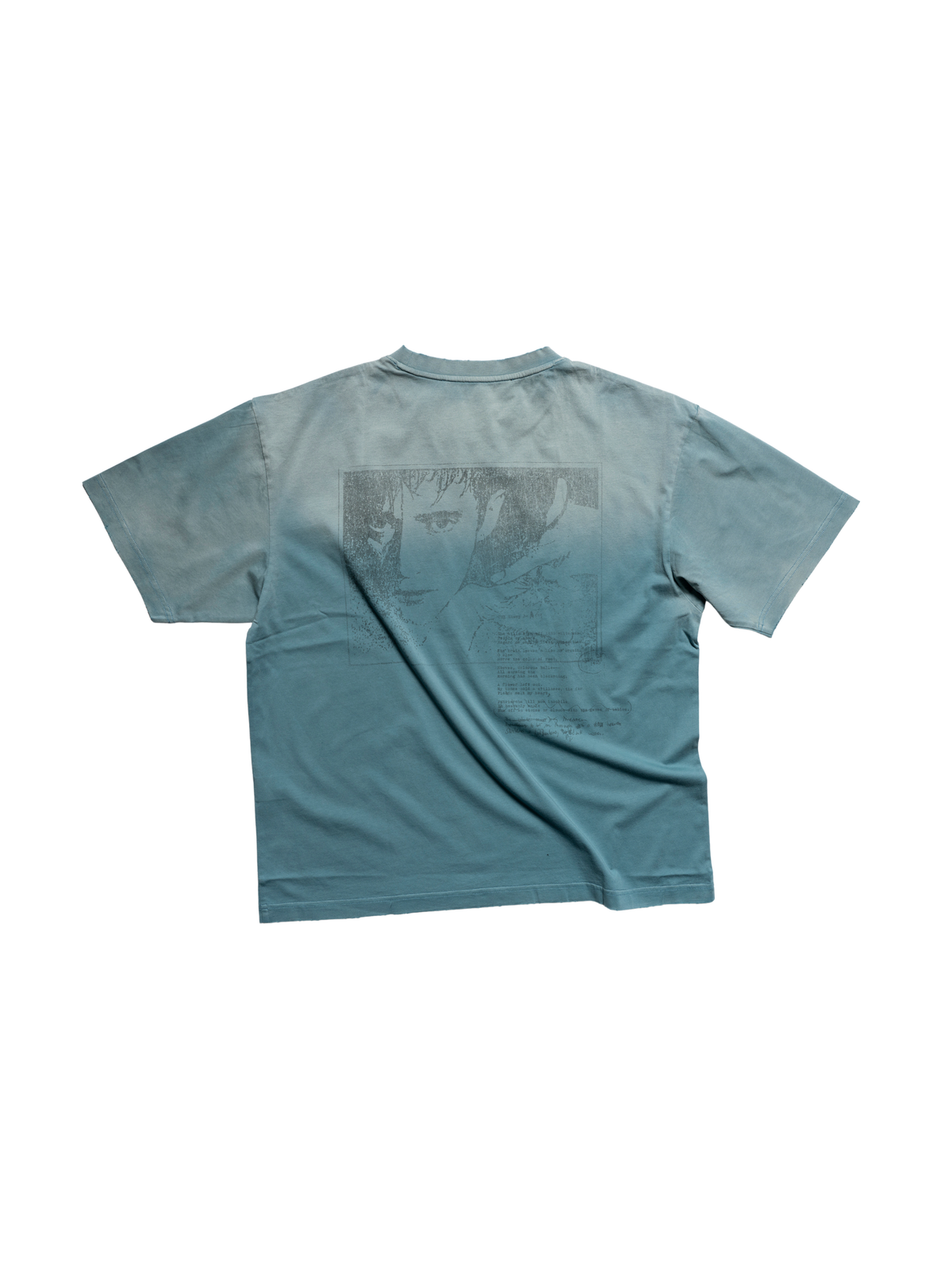 Hand Writing Teal T-Shirt Unisex