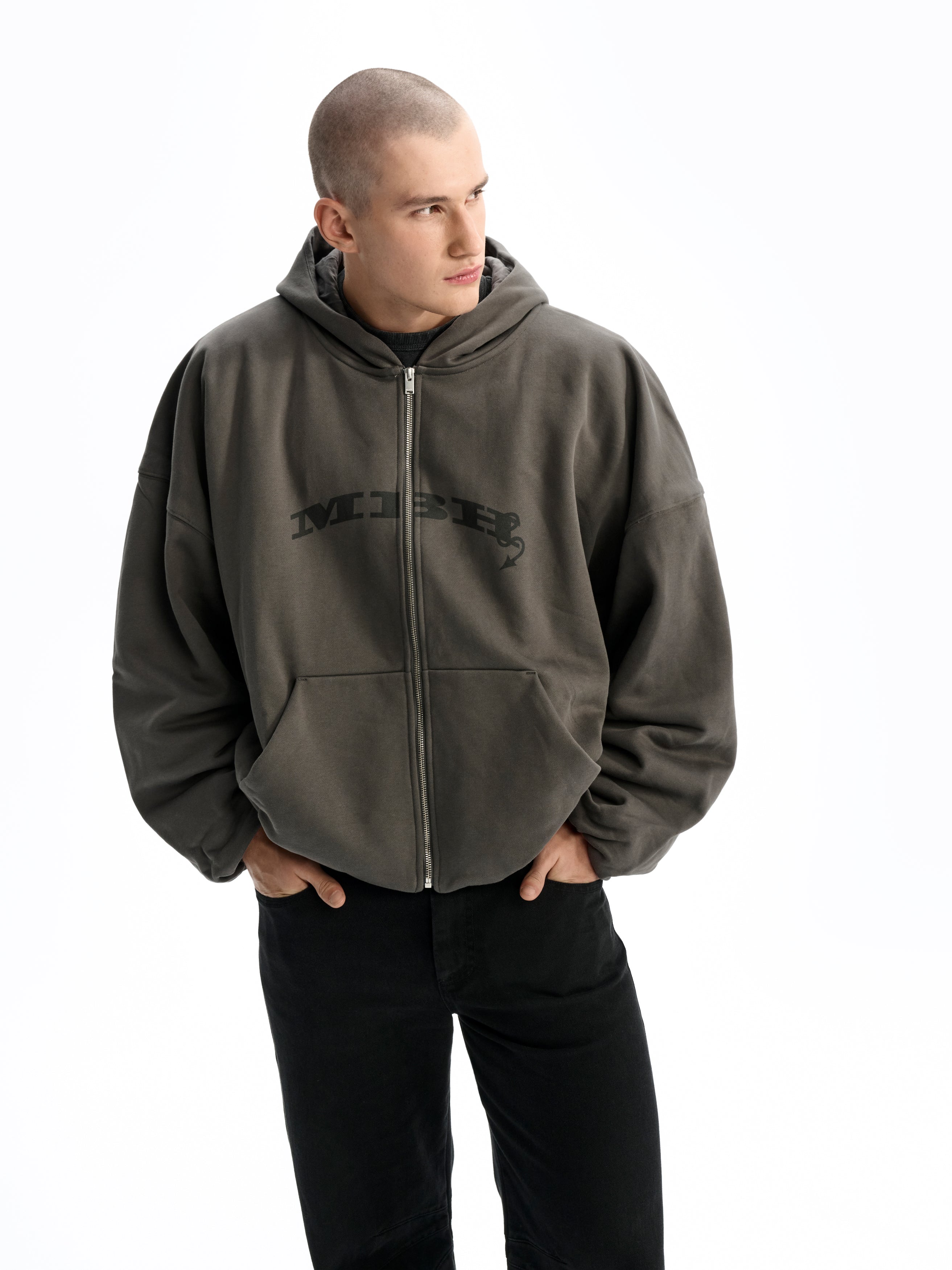 Inflated Mbh Devil Zipped Hoodie Unisex