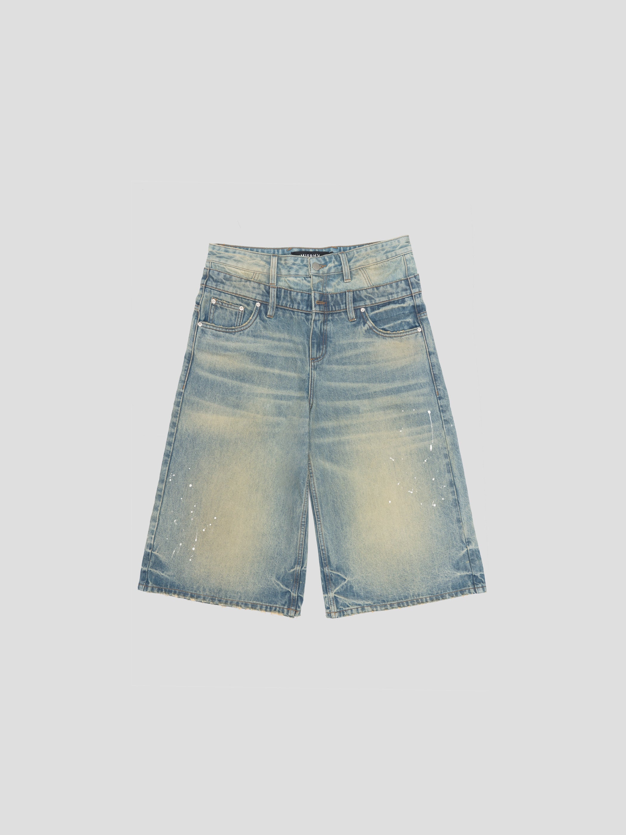 2In1 Denim Dirt Baggy Shorts