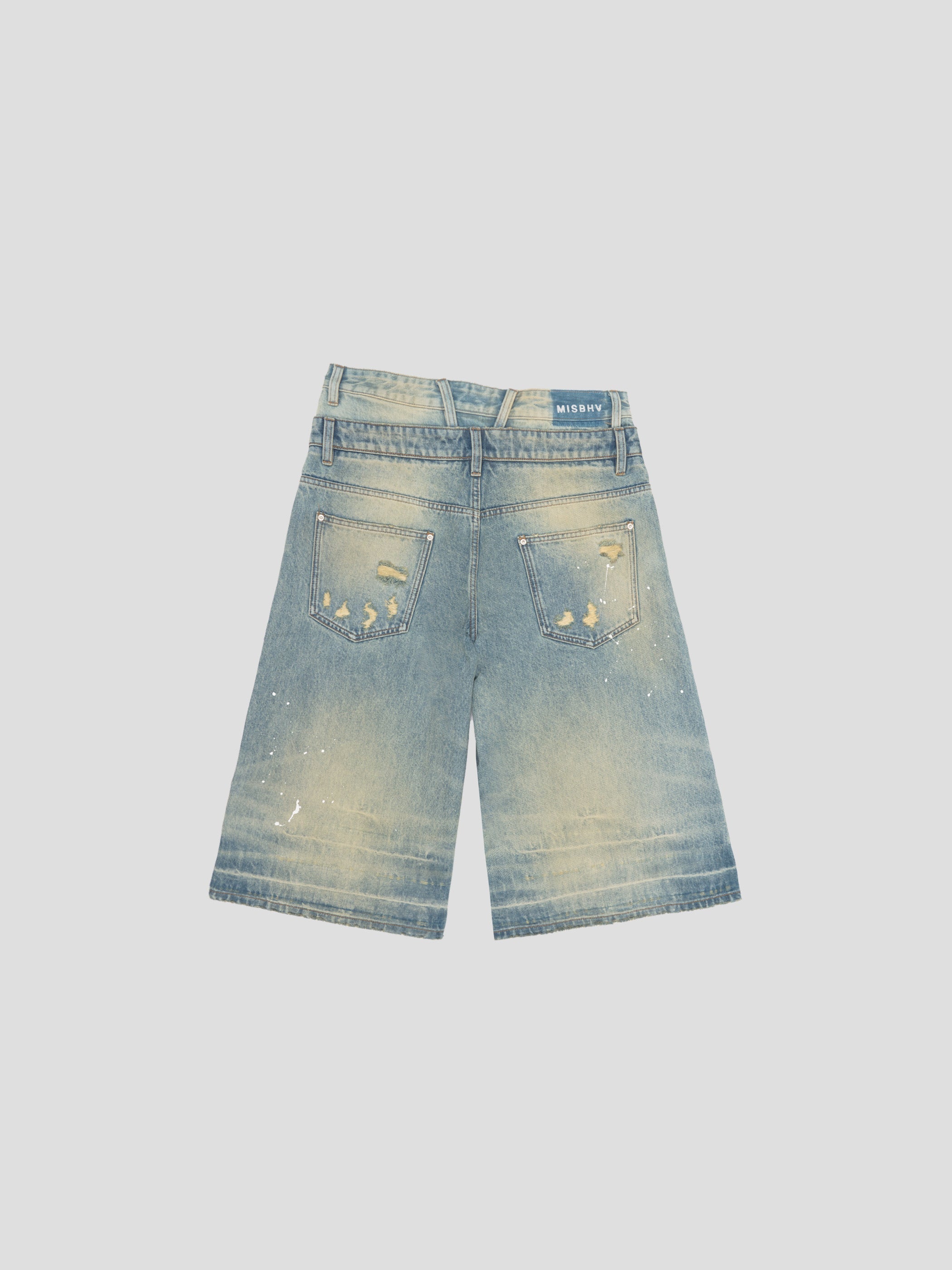 2In1 Denim Dirt Baggy Shorts
