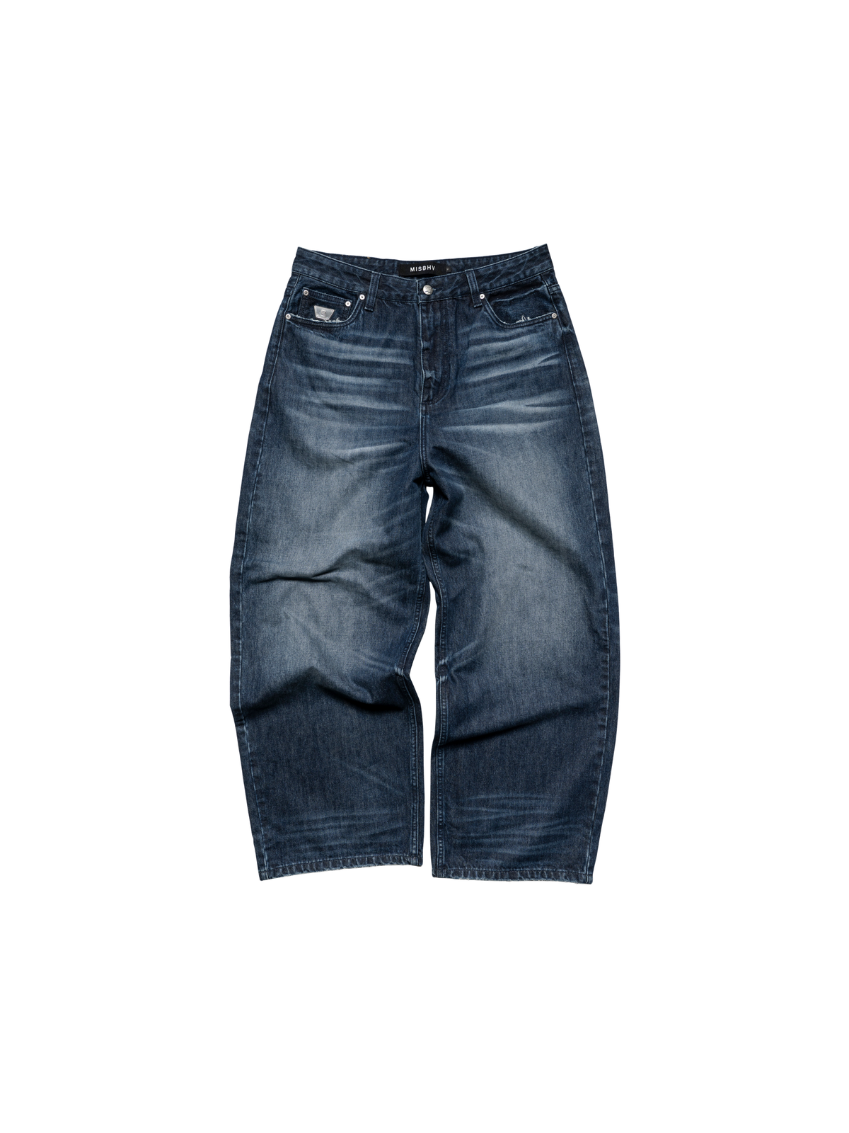 Austin Grime Blue Baggy Trousers