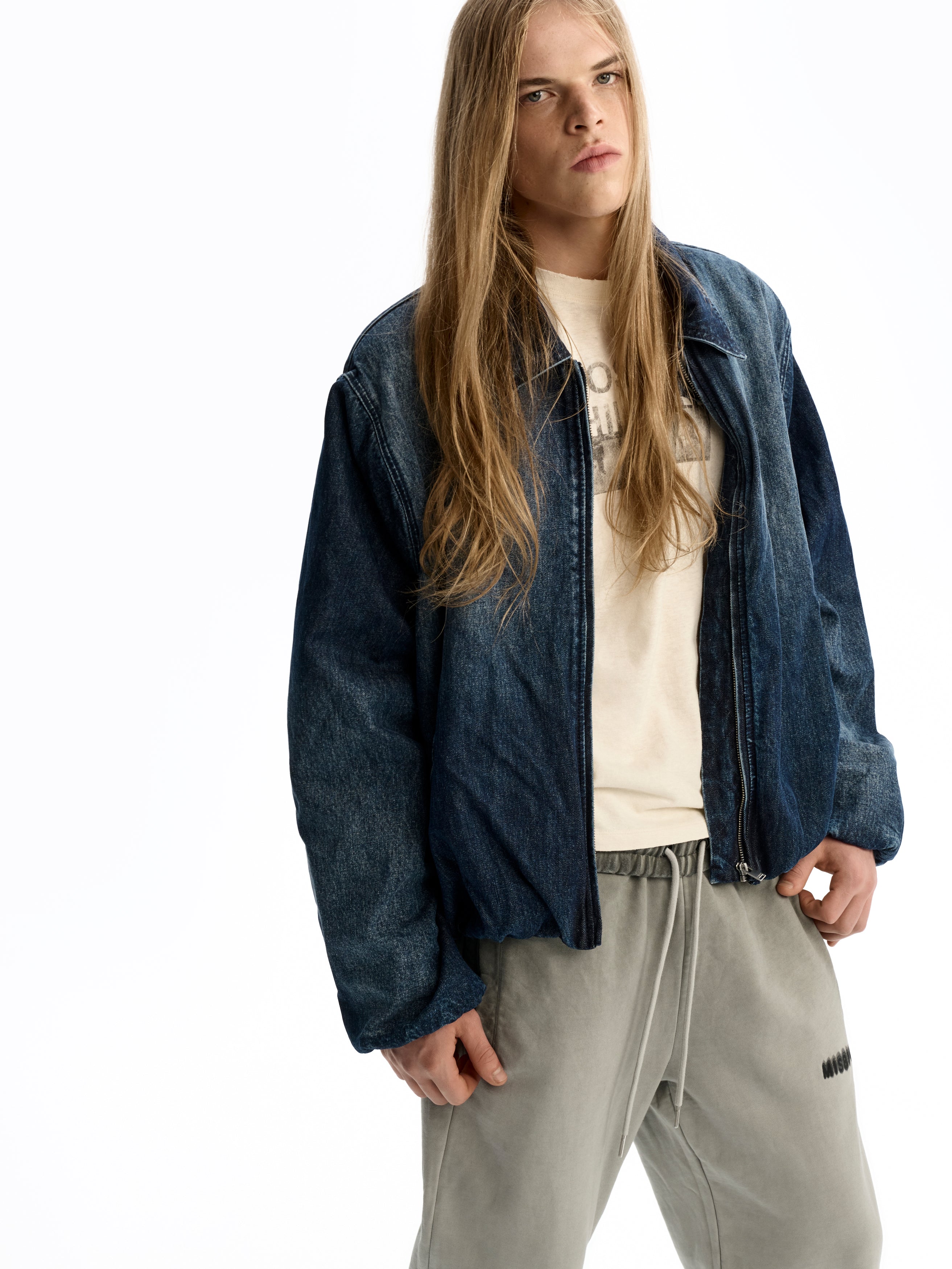 Austin Grime Blue Bomber Jacket