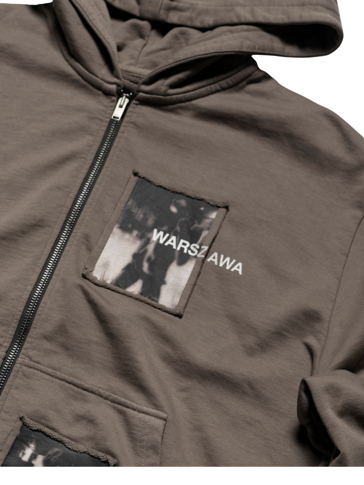Warszawa Patched Zipped Hoodie