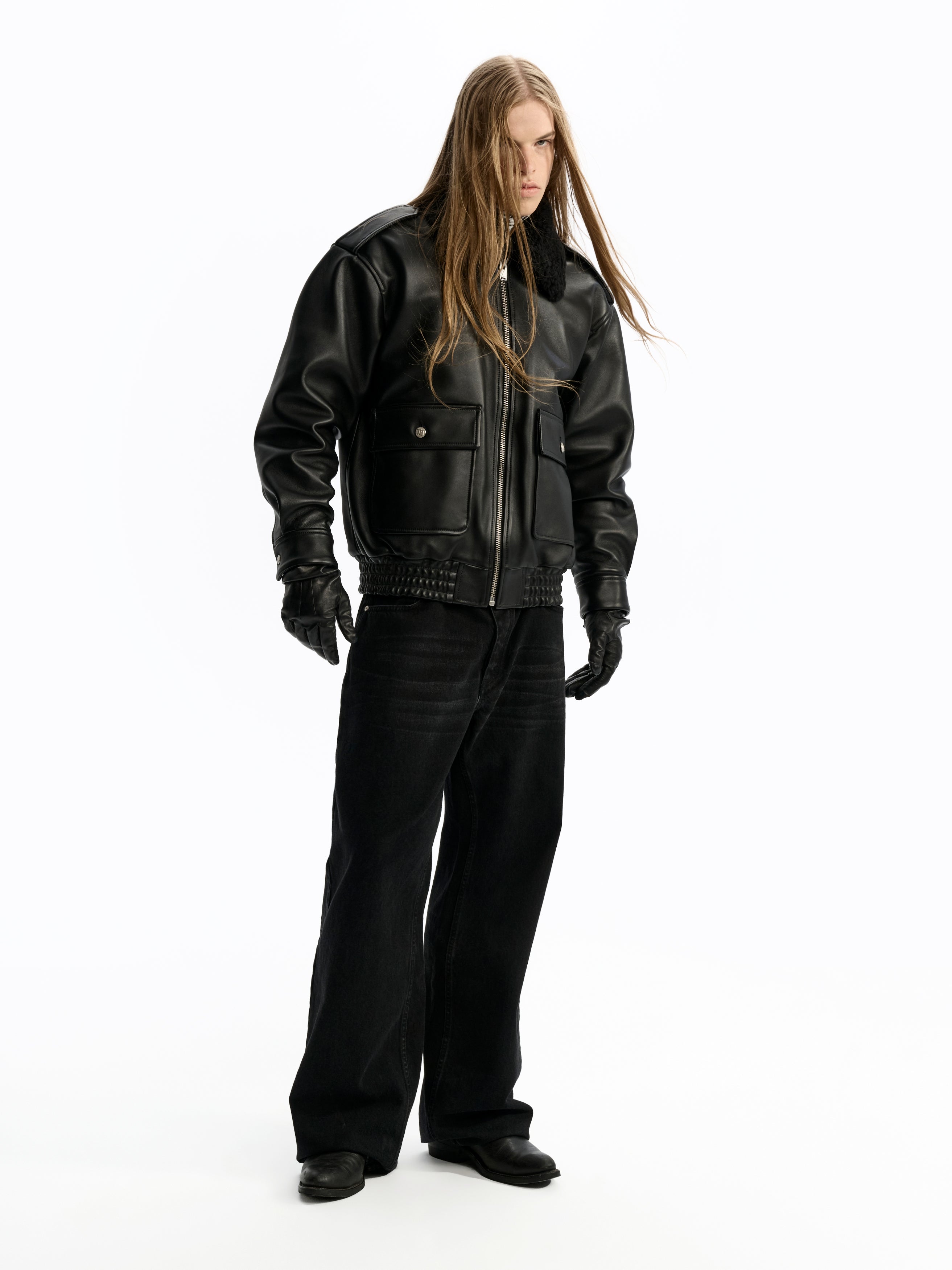 Leather Aviator Jacket