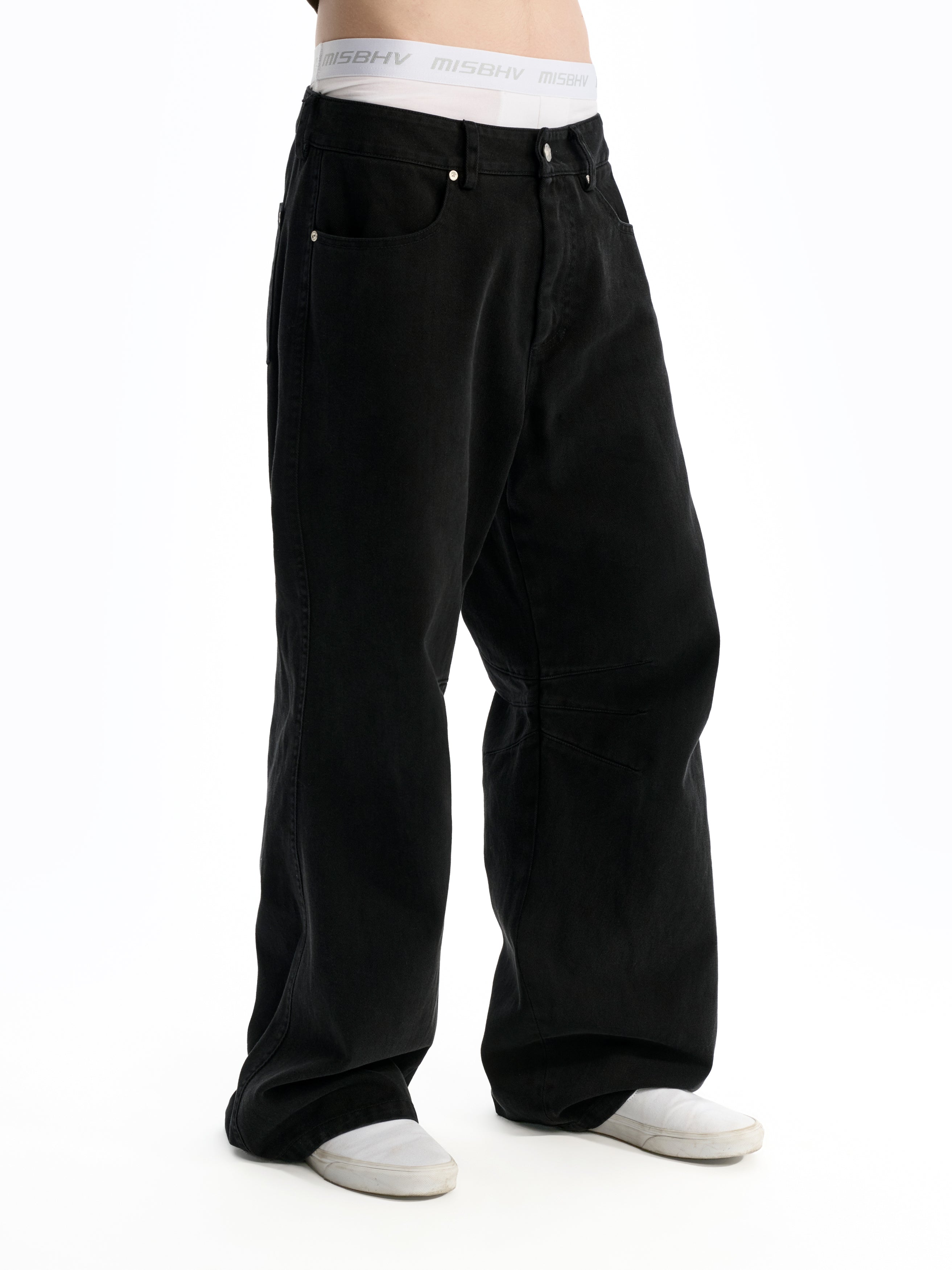 Antique-Washed Officer Trousers