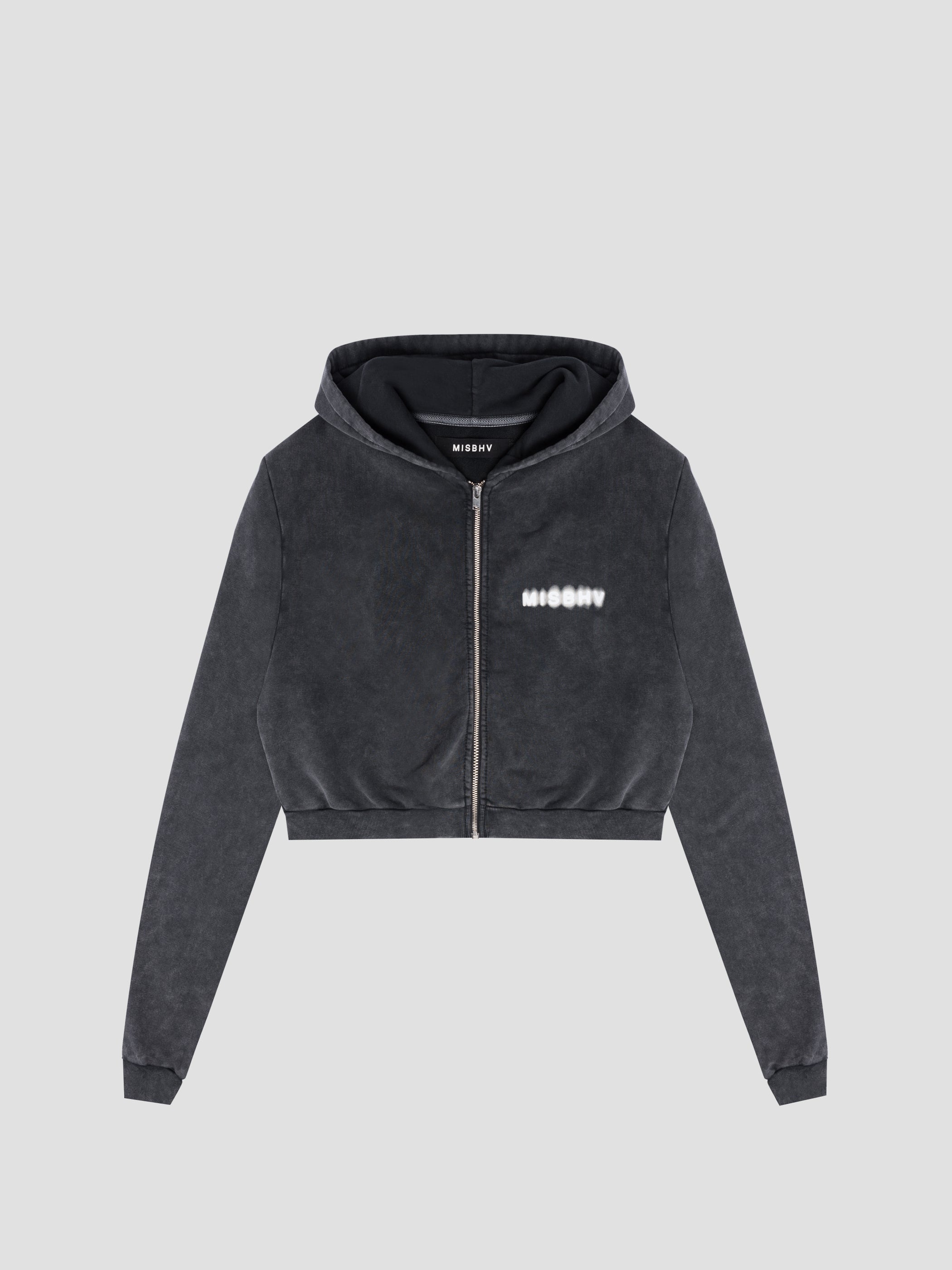 Community Cropped Zipped Hoodie