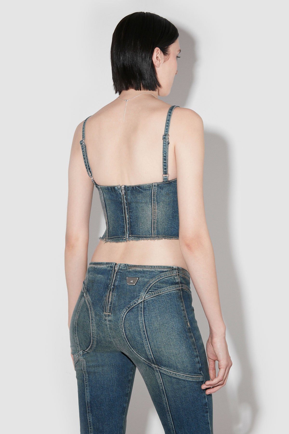 Lara Laced Denim Corset