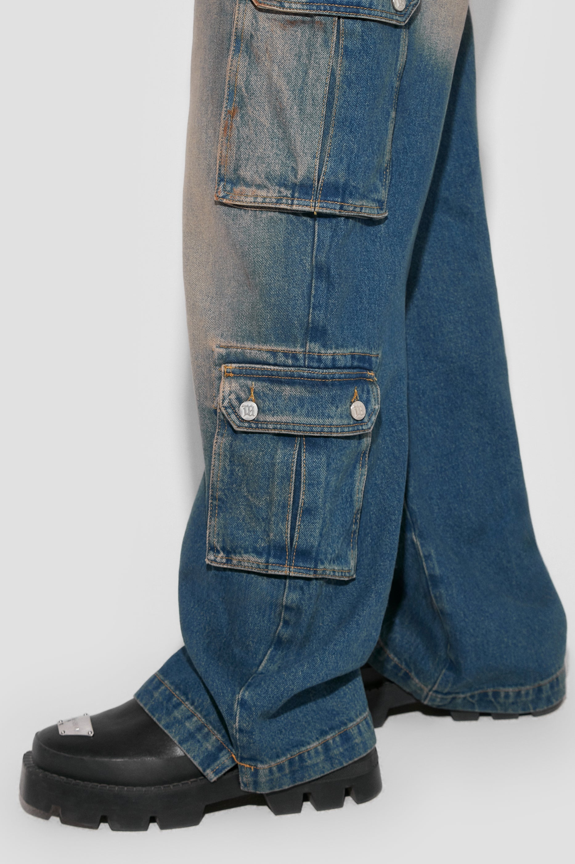 Denim Cargo Trousers