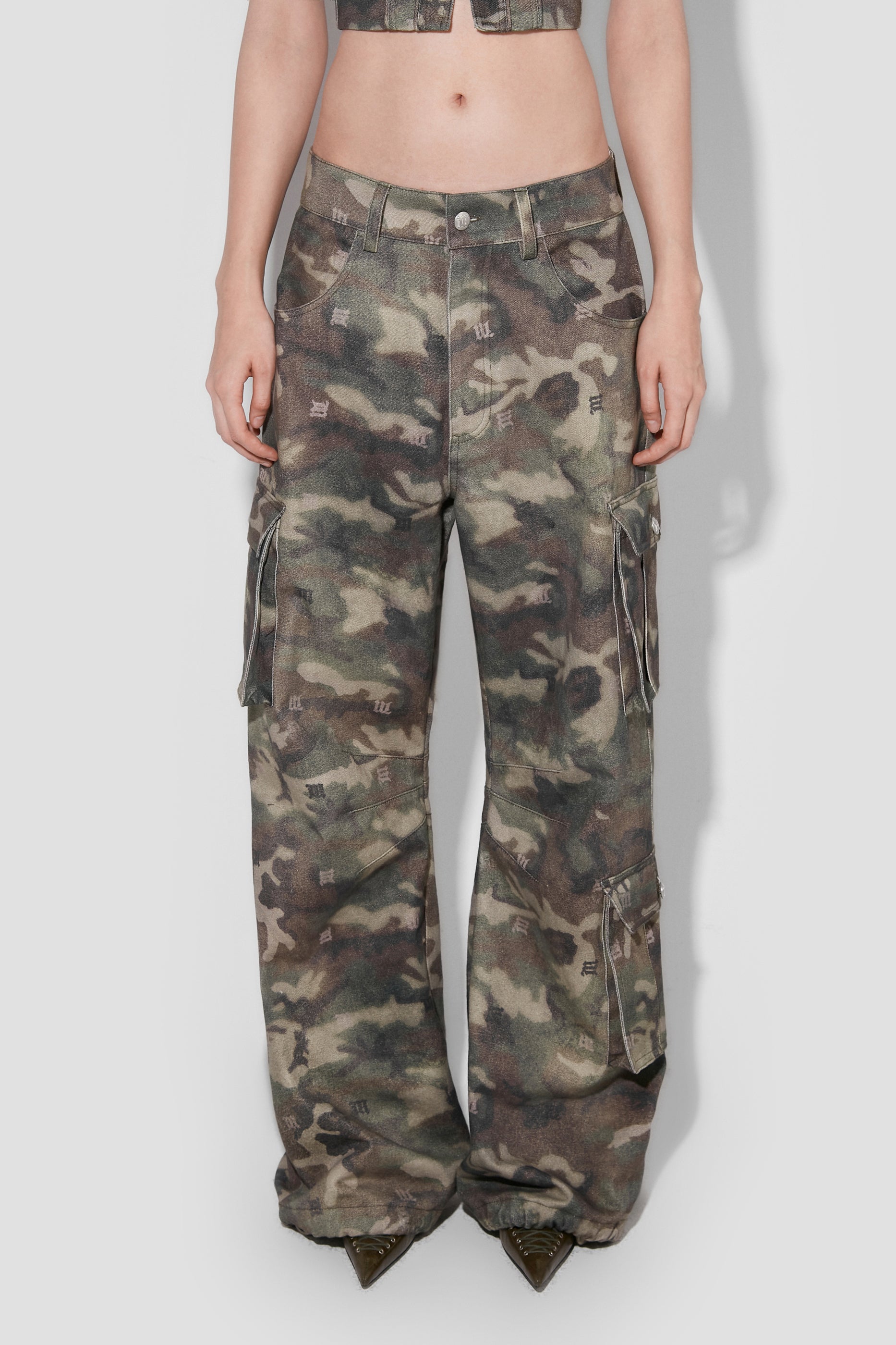 Camo Cotton Cargo Trousers