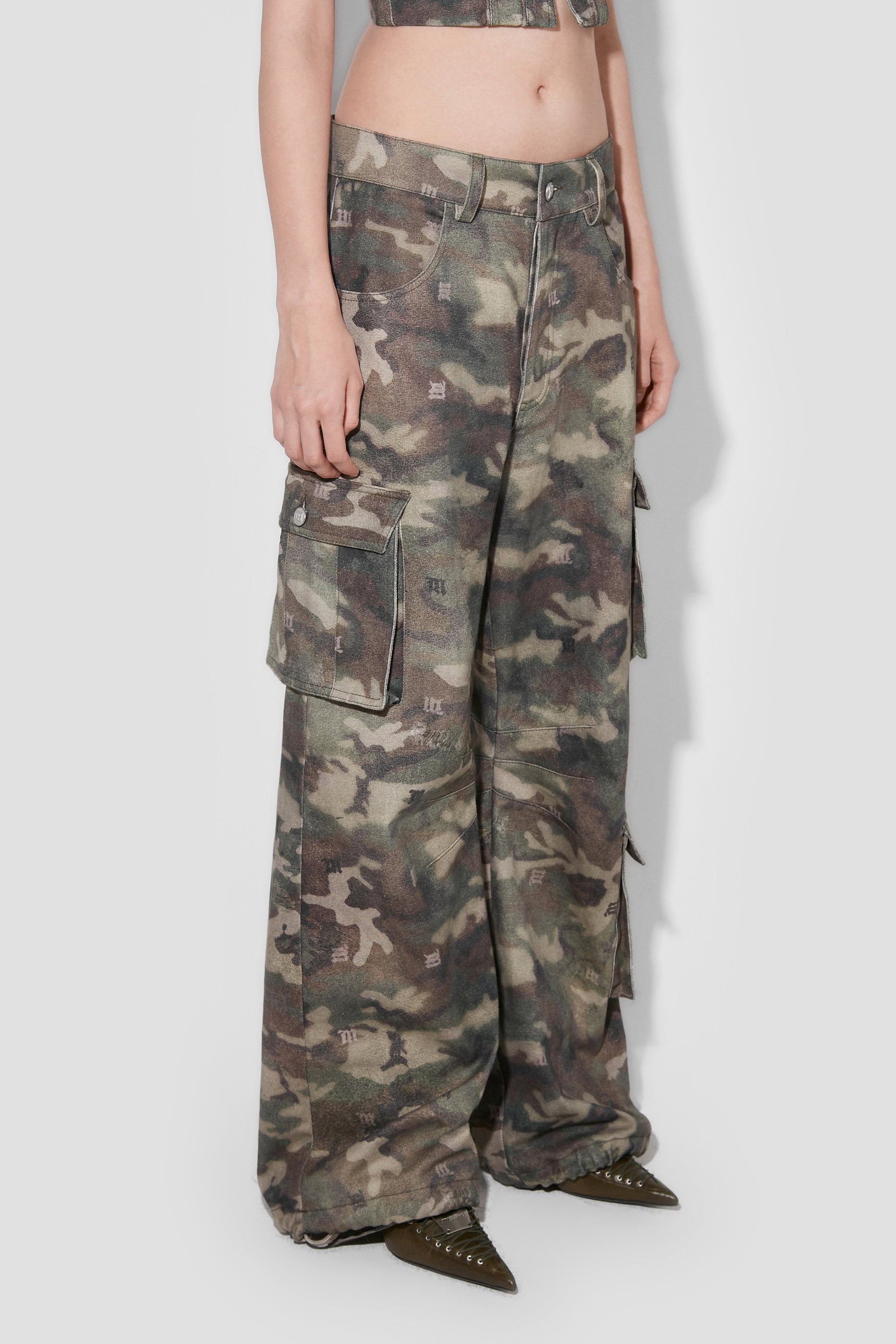 Camo Cotton Cargo Trousers