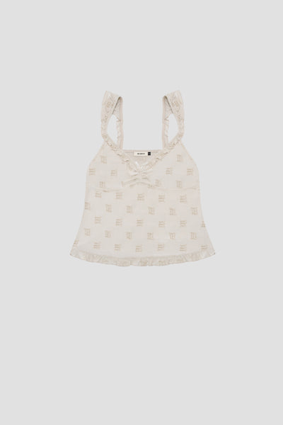 Velour Monogram Top
