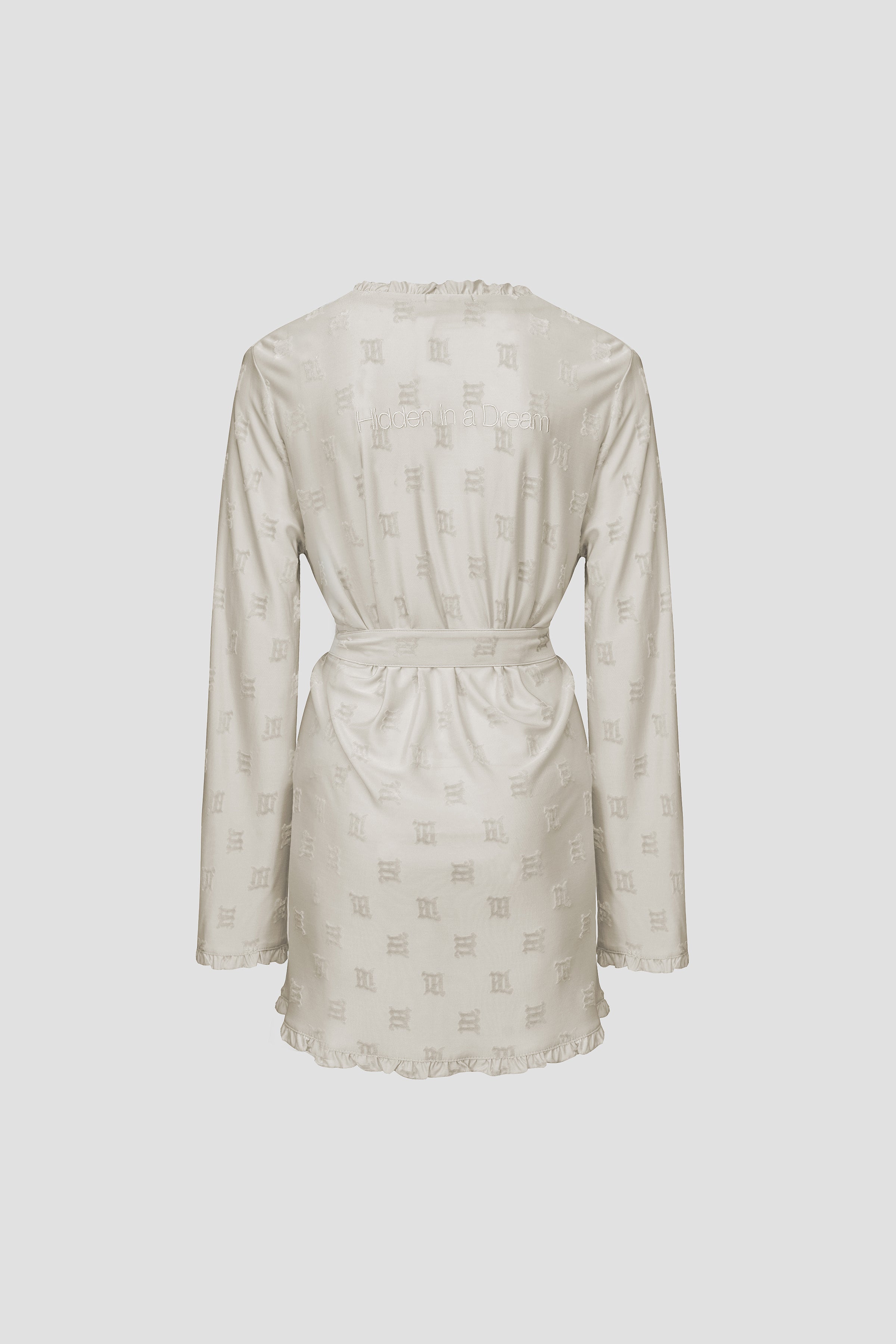 Velour Monogram Short Robe