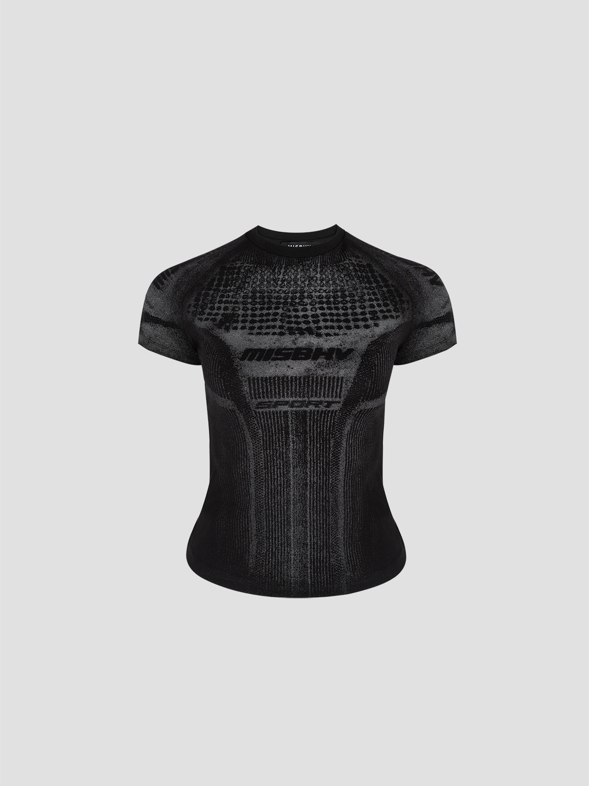 Tシャツ・カットソー MISBHV Woman T-Shirt Black 250W100 BLACK Activewear Printed Jersey T-Shirt