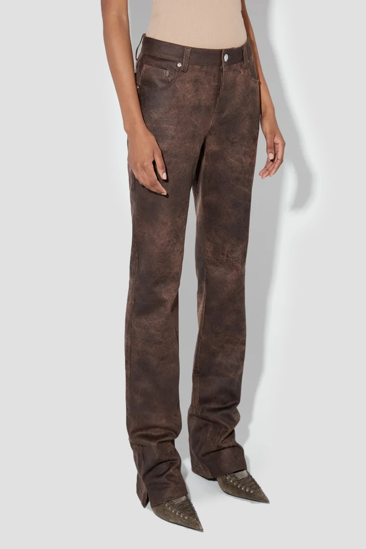 Cracked Faux Leathers Trousers