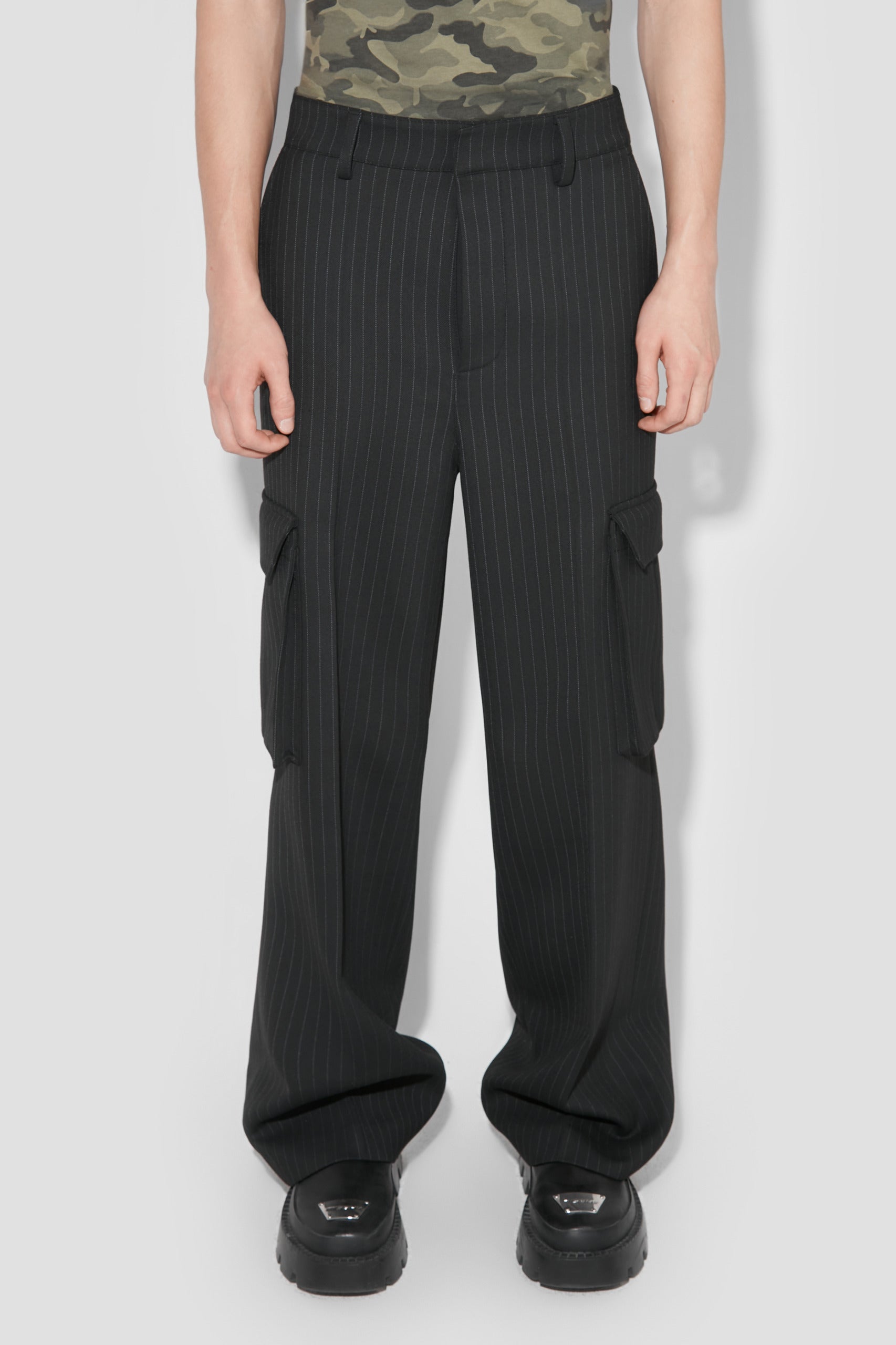 Office Pinstripe Tailored Trousers