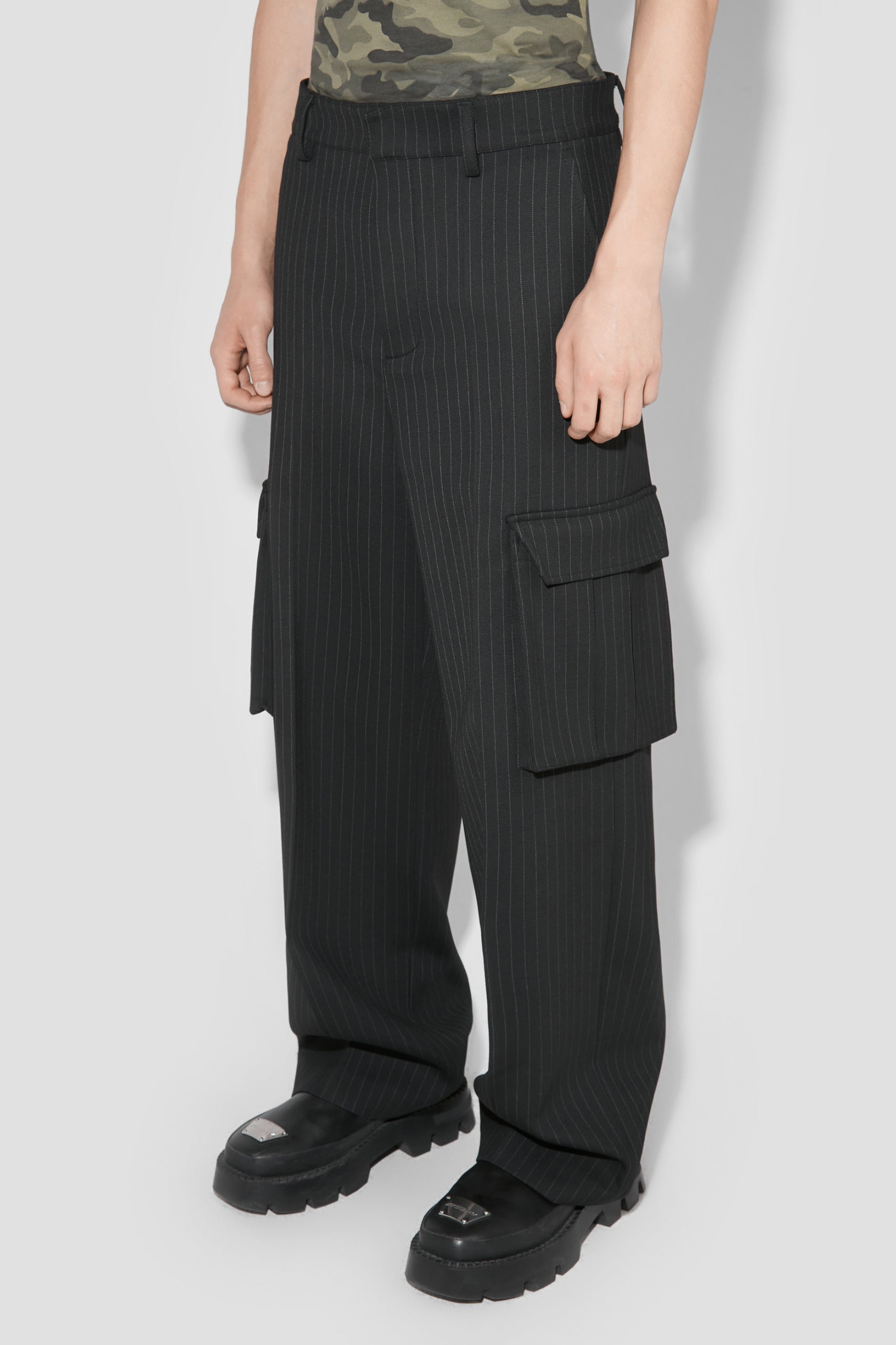 Office Pinstripe Tailored Trousers