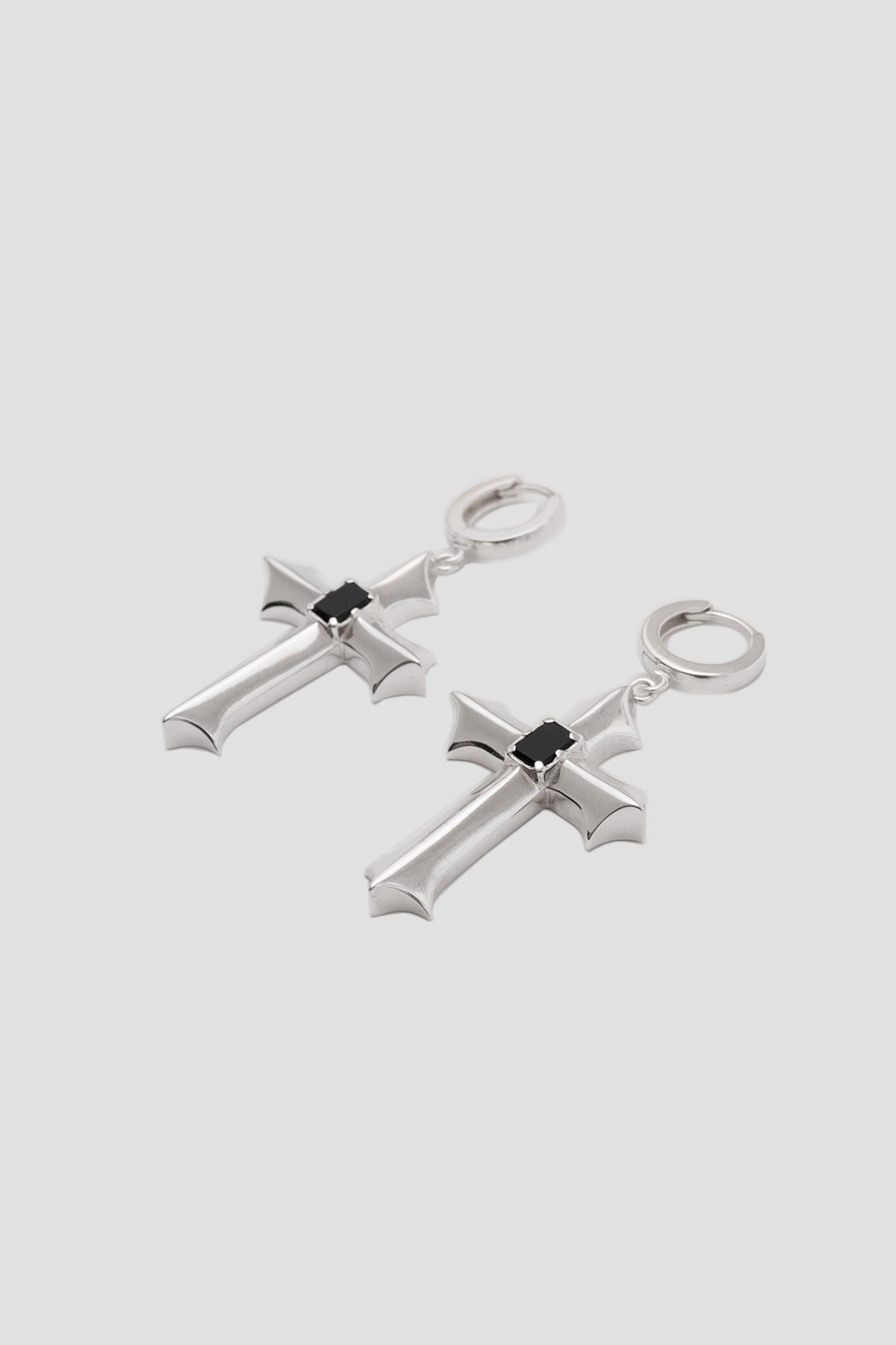 Stone Cross Earrings