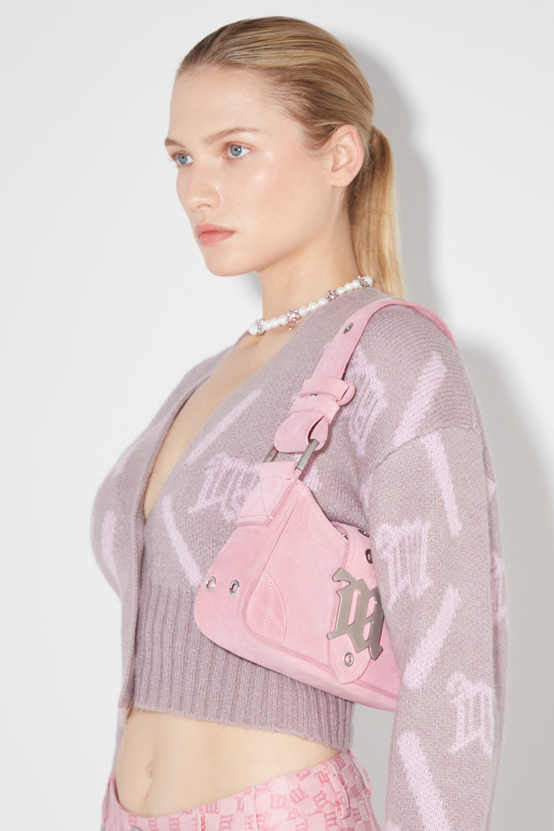 Suede Shoulder Bag Small Gum