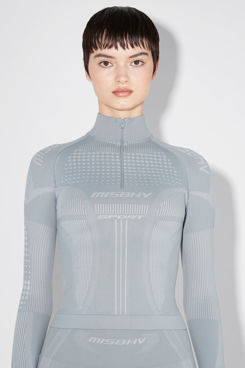 Sport Europa Quarter-Zip Longsleeve Steel Blue