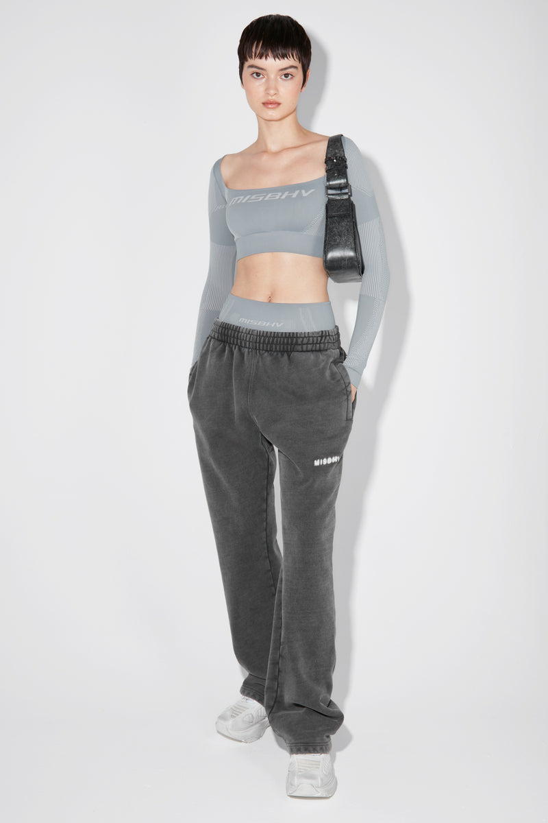 Misbhv＞＞＞フロックメッシュ スポーツ ロングスリーブ トップ WOMEN/SPORT/TOPS