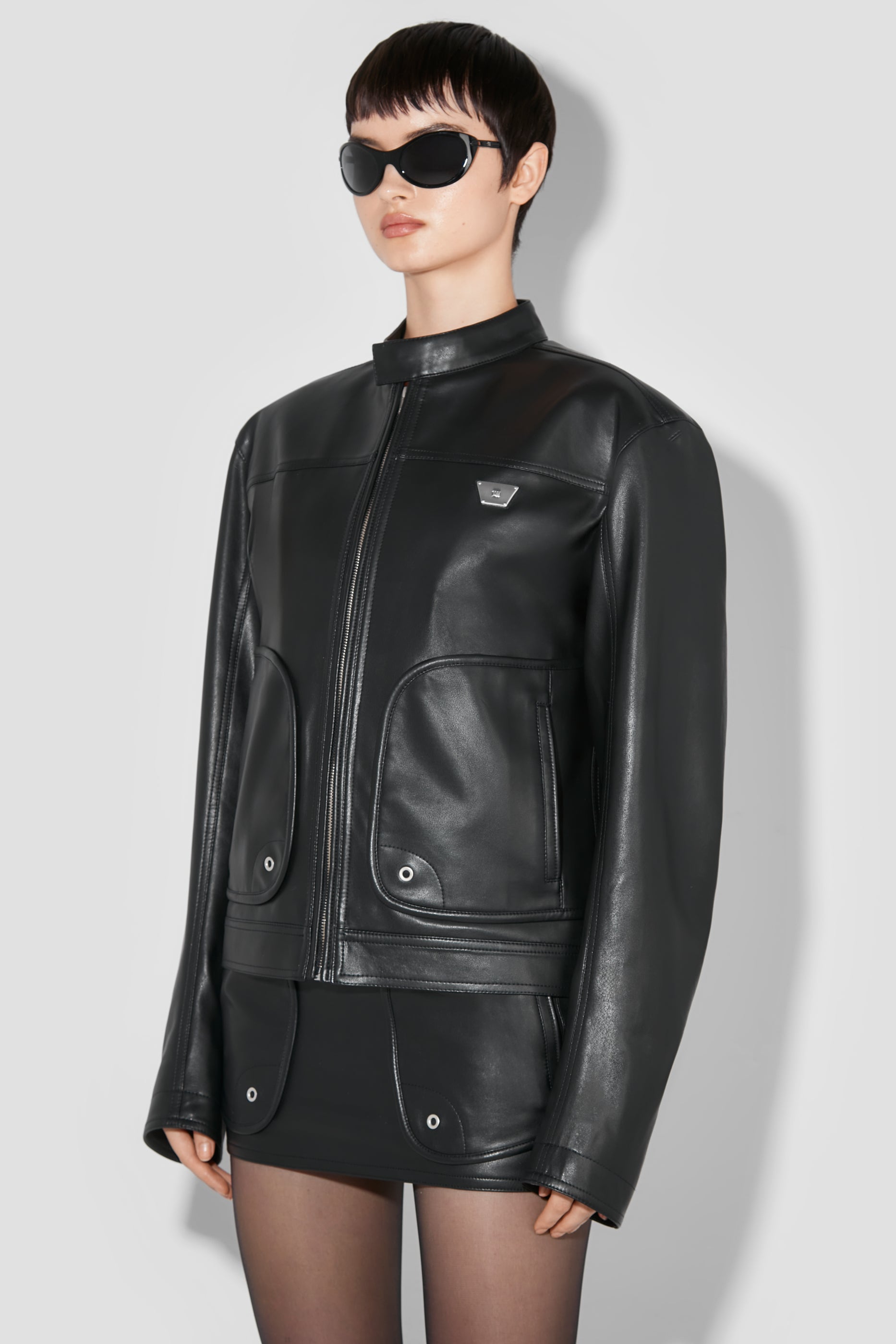 Astro Faux Leather Jacket