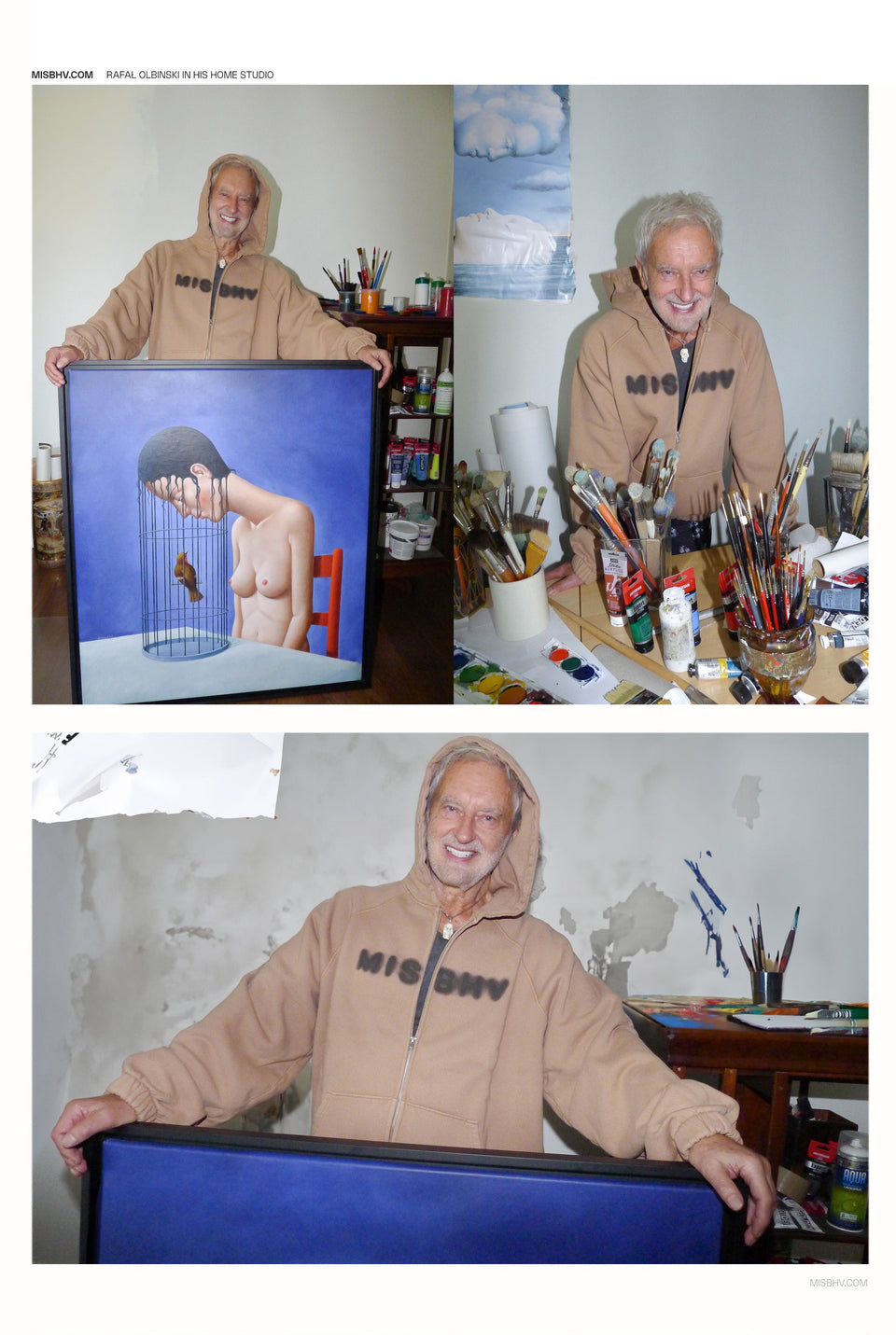 RAFAŁ OLBIŃSKI IN HIS HOME STUDIO